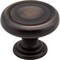 Jeffrey Alexander 1-1/4" Diameter Brushed Oil Rubbed Bronze Bremen 1 Cabinet Knob 117DBAC - alternate 1
